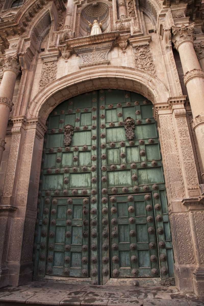 Peru, Cuzco The door of a Jesuit church